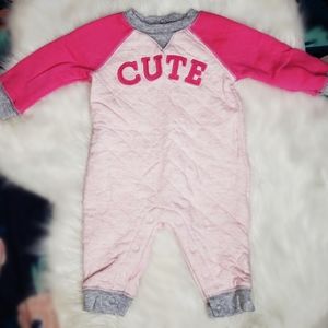 Gymboree One Piece Baby Outfit Pink & Gray